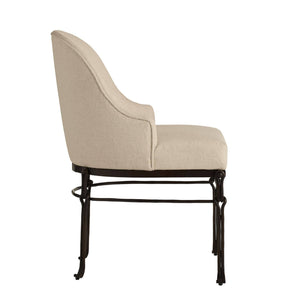 Arteriors - FRI42 - Dining Chair - Carrick - Oxford White/Blackened Iron