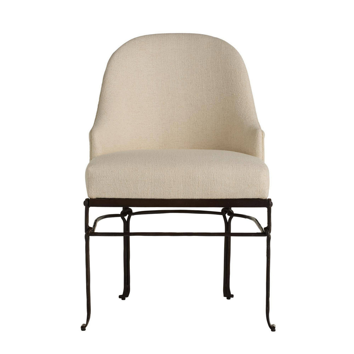 Arteriors - FRI42 - Dining Chair - Carrick - Oxford White/Blackened Iron
