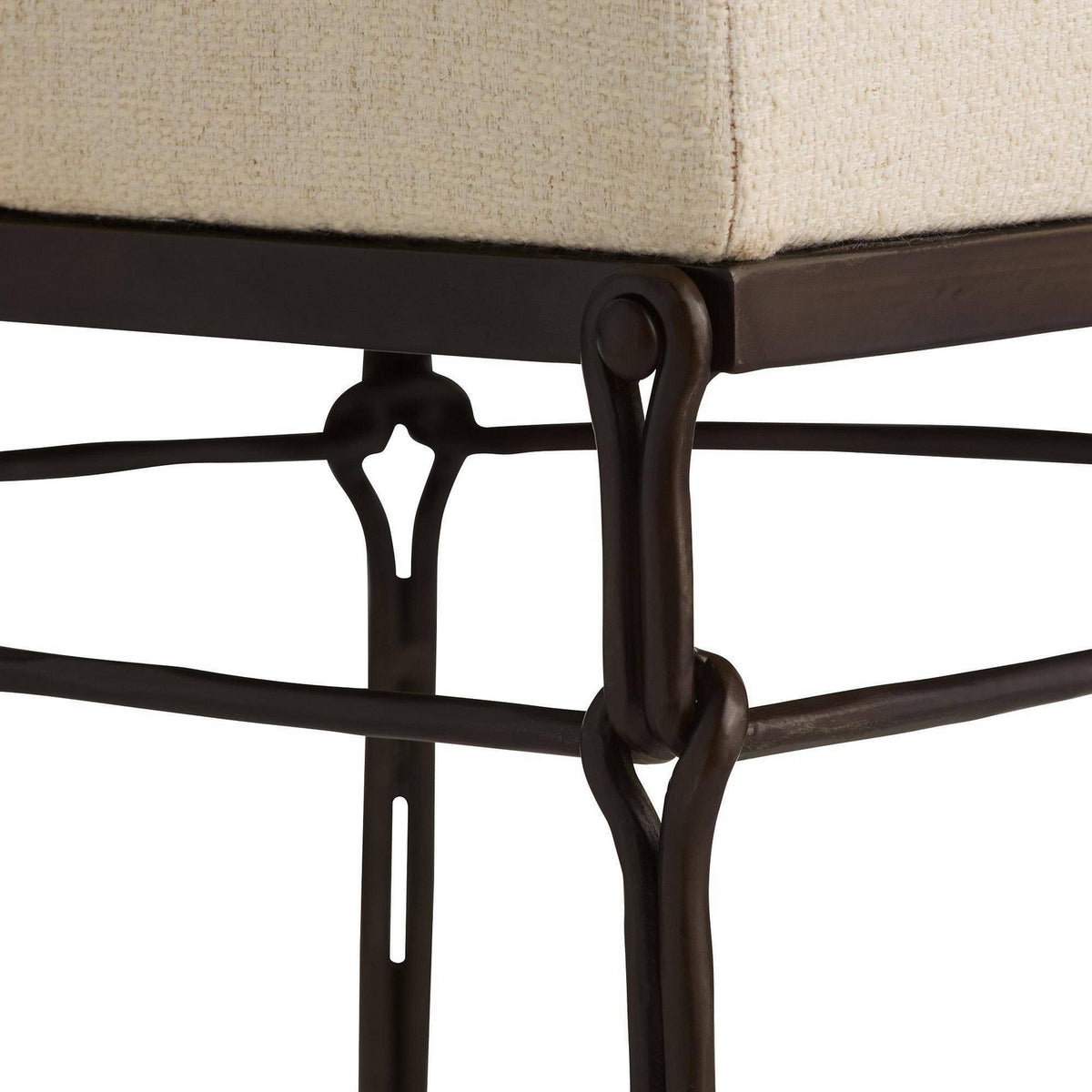 Arteriors - FRI42 - Dining Chair - Carrick - Oxford White/Blackened Iron