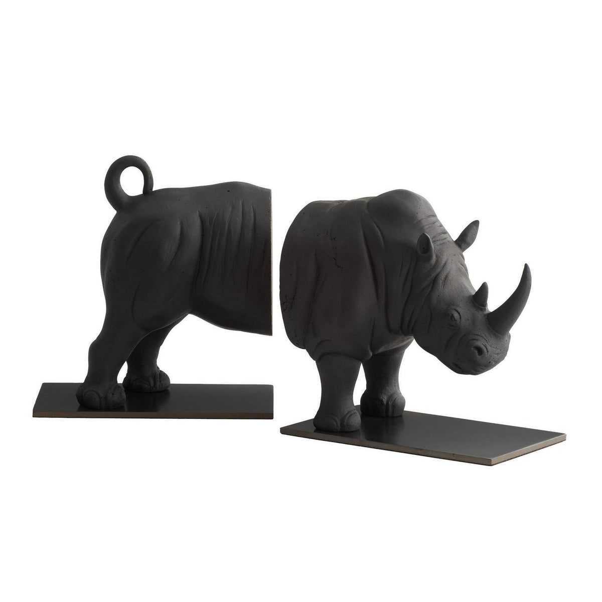 Arteriors - ATC11 - Bookends, Set of 2 - Etosha - Charcoal/Bronze