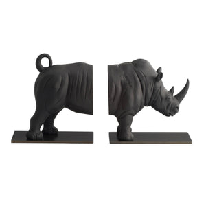 Arteriors - ATC11 - Bookends, Set of 2 - Etosha - Charcoal/Bronze