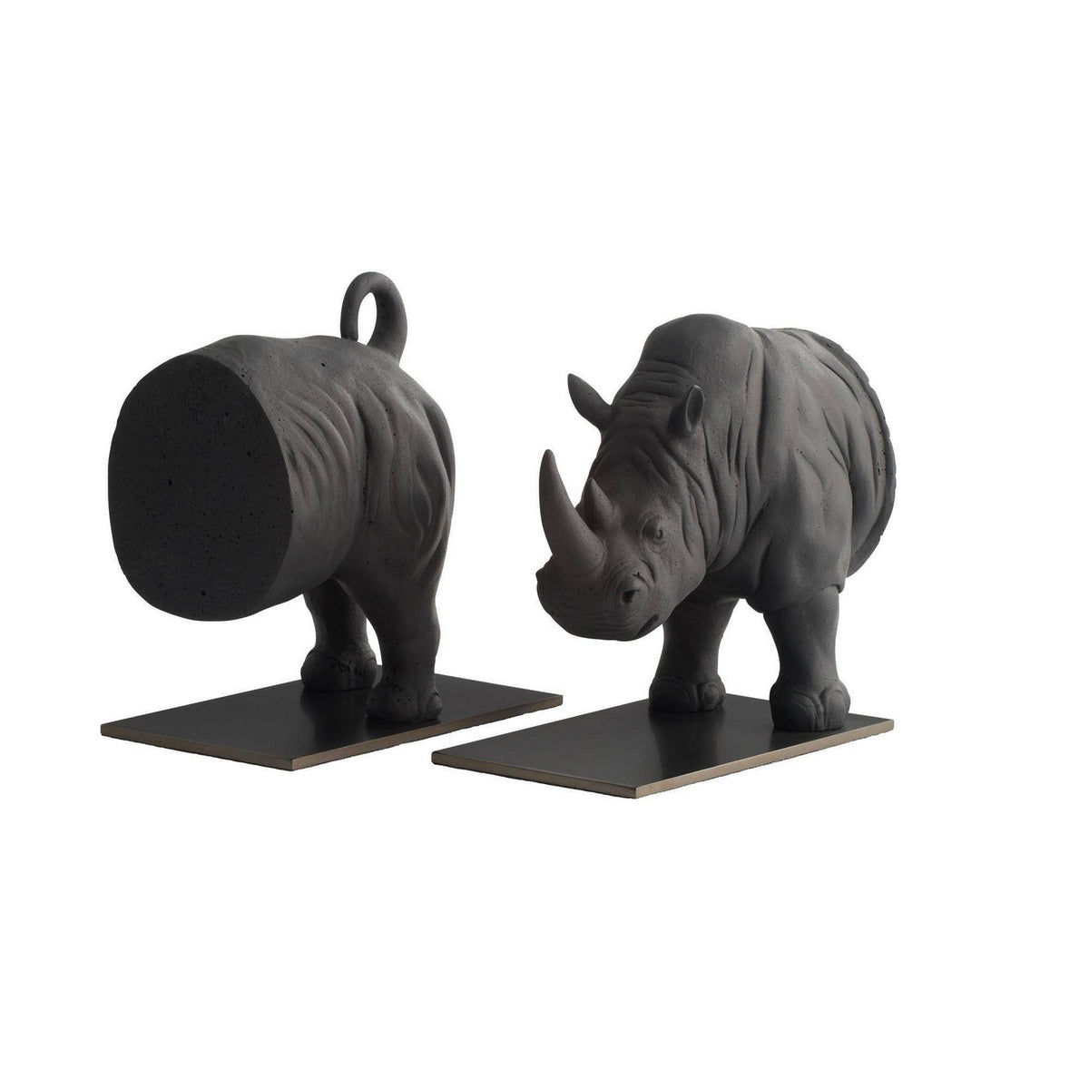 Arteriors - ATC11 - Bookends, Set of 2 - Etosha - Charcoal/Bronze