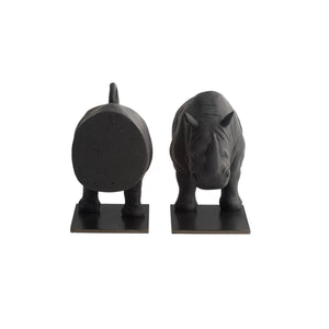 Arteriors - ATC11 - Bookends, Set of 2 - Etosha - Charcoal/Bronze