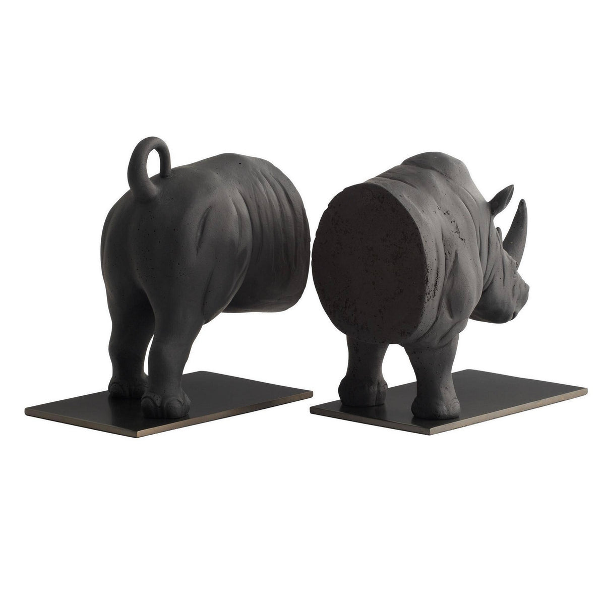 Arteriors - ATC11 - Bookends, Set of 2 - Etosha - Charcoal/Bronze