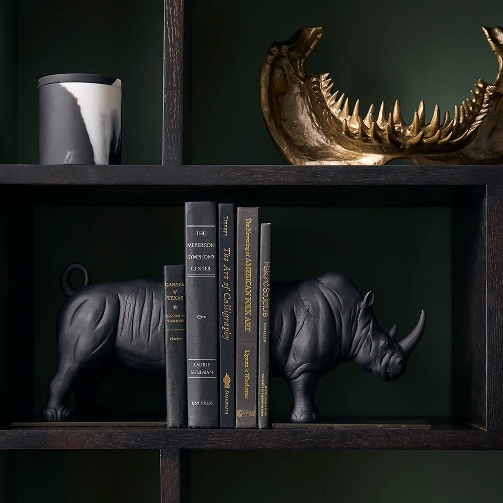 Arteriors - ATC11 - Bookends, Set of 2 - Etosha - Charcoal/Bronze