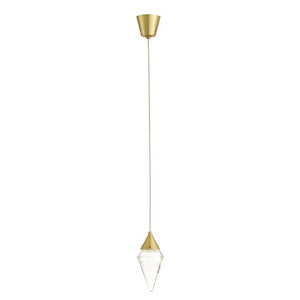 Arteriors - DPC38 - LED Pendant - Berkley - Clear/Antique Brass