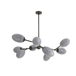 Arteriors - DLC48 - Nine Light Chandelier - Celeste - Glacier Swirl/English Bronze
