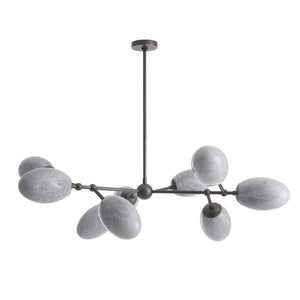 Arteriors - DLC48 - Nine Light Chandelier - Celeste - Glacier Swirl/English Bronze