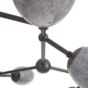 Arteriors - DLC48 - Nine Light Chandelier - Celeste - Glacier Swirl/English Bronze