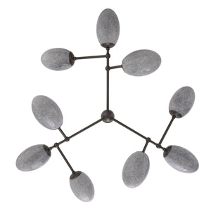 Arteriors - DLC48 - Nine Light Chandelier - Celeste - Glacier Swirl/English Bronze