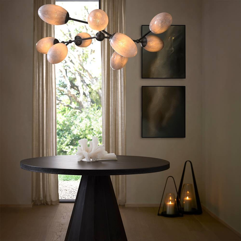 Arteriors - DLC48 - Nine Light Chandelier - Celeste - Glacier Swirl/English Bronze
