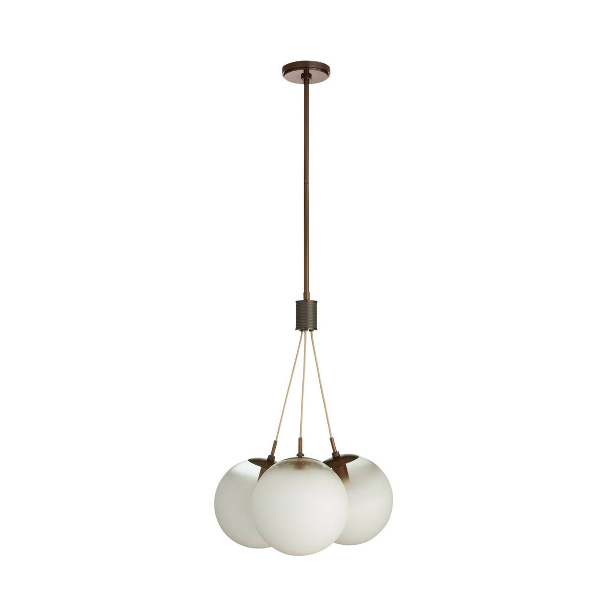 Arteriors - DSC14 - Three Light Chandelier - Trinity - Frost Ombre/Heritage Brass