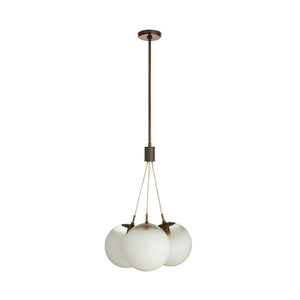 Arteriors - DSC14 - Three Light Chandelier - Trinity - Frost Ombre/Heritage Brass