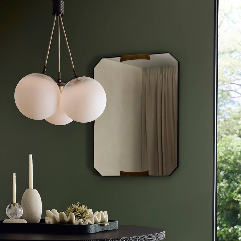 Arteriors - DSC14 - Three Light Chandelier - Trinity - Frost Ombre/Heritage Brass