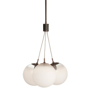 Arteriors - DSC14 - Three Light Chandelier - Trinity - Frost Ombre/Heritage Brass