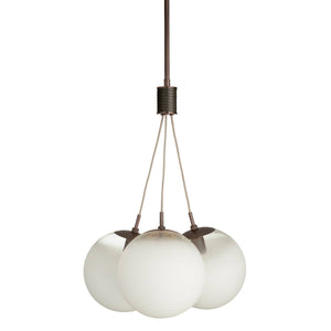 Arteriors - DSC14 - Three Light Chandelier - Trinity - Frost Ombre/Heritage Brass