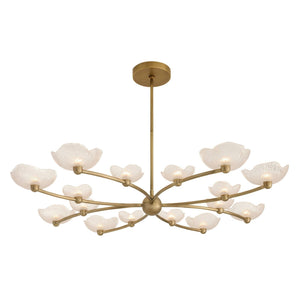 Arteriors - DLC51 - LED Chandelier - Fleurana - Frosted/Antique Brass