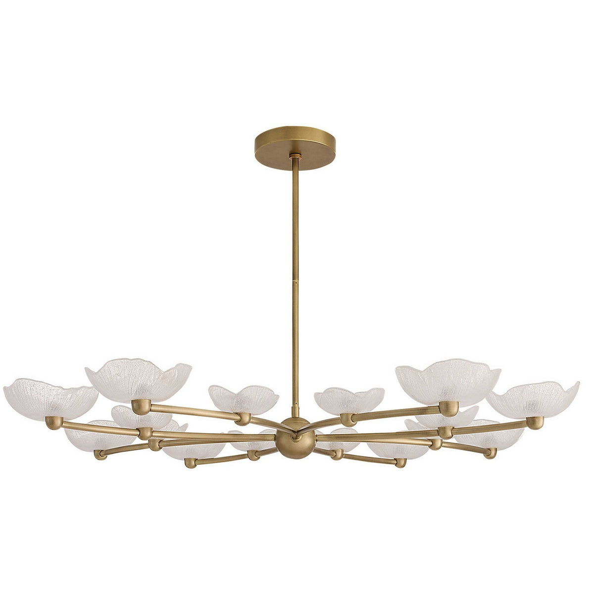 Arteriors - DLC51 - LED Chandelier - Fleurana - Frosted/Antique Brass