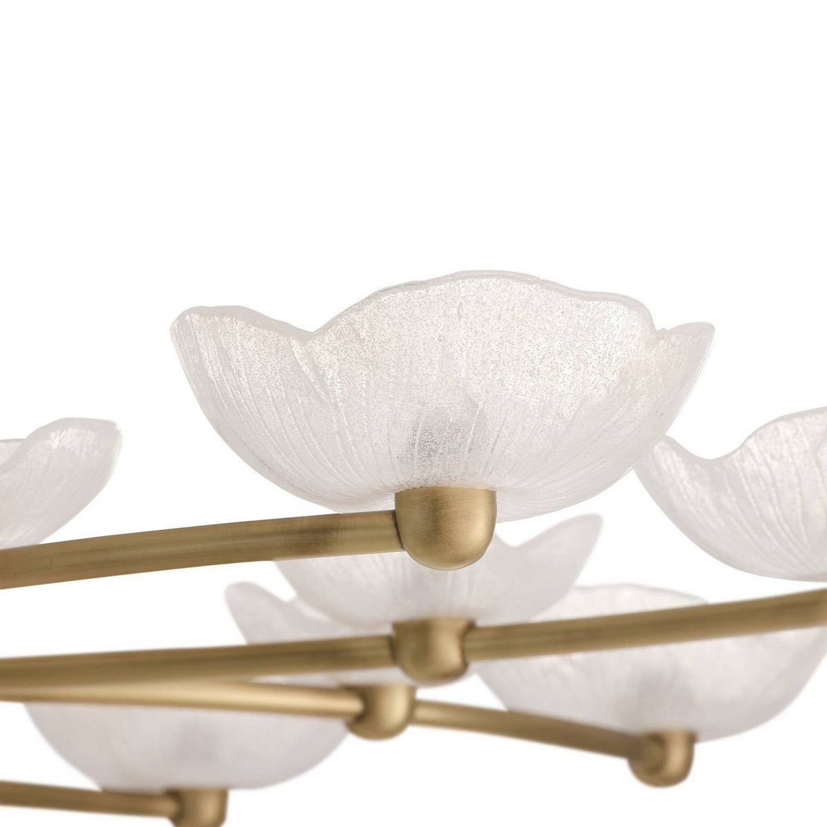 Arteriors - DLC51 - LED Chandelier - Fleurana - Frosted/Antique Brass