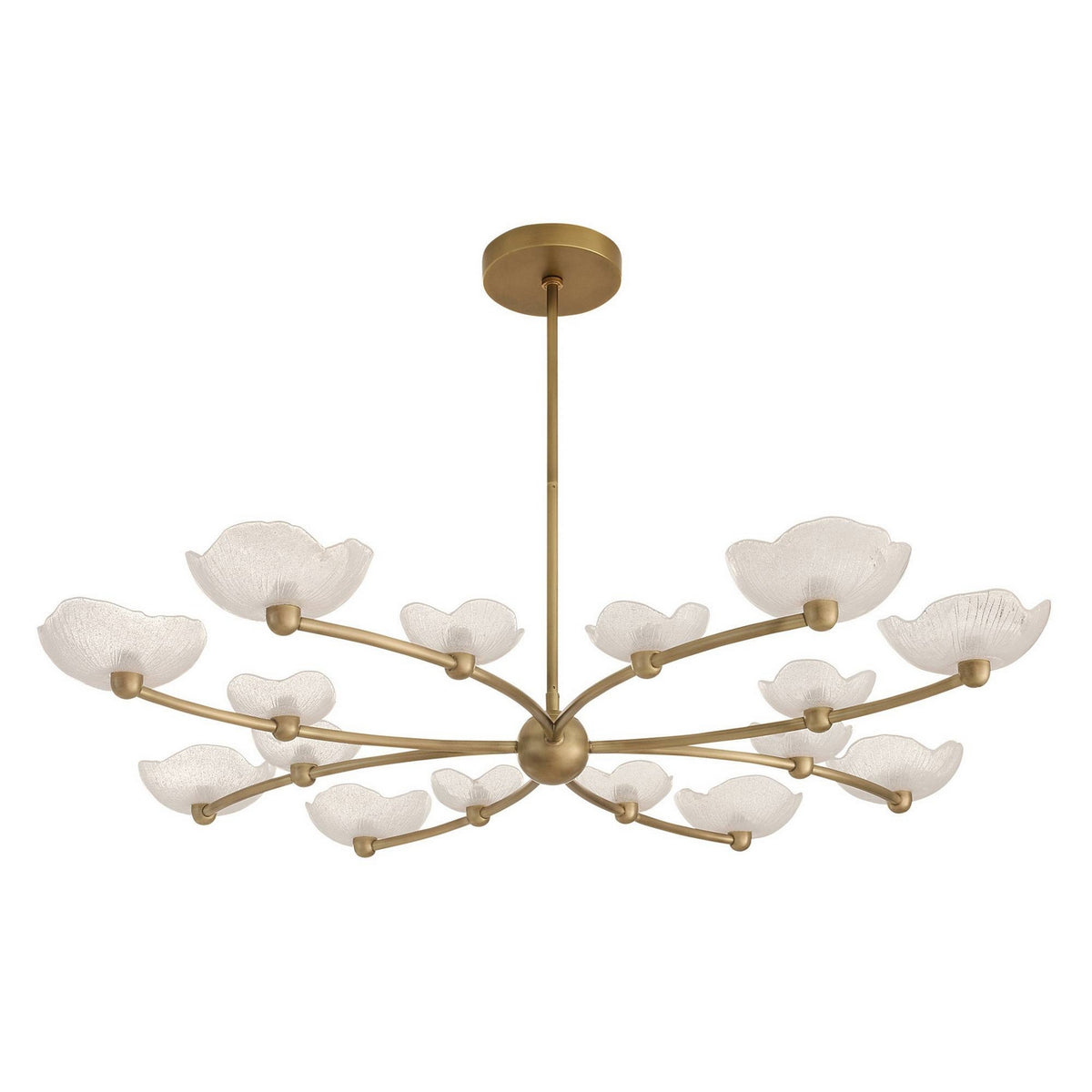 Arteriors - DLC51 - LED Chandelier - Fleurana - Frosted/Antique Brass