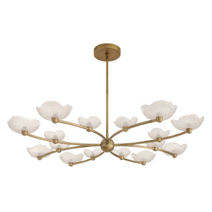 Arteriors - DLC51 - LED Chandelier - Fleurana - Frosted/Antique Brass