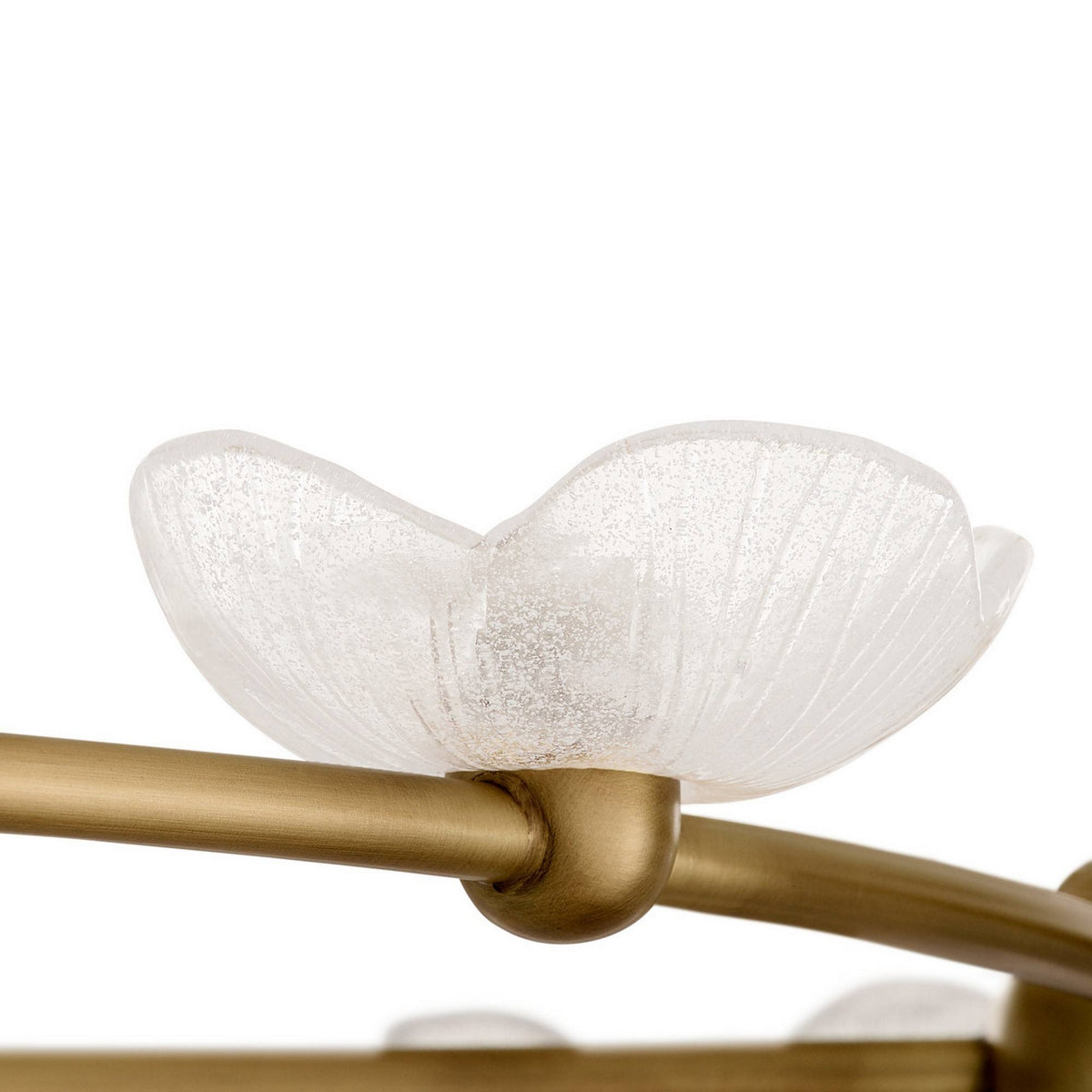 Arteriors - DLC51 - LED Chandelier - Fleurana - Frosted/Antique Brass