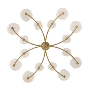 Arteriors - DLC51 - LED Chandelier - Fleurana - Frosted/Antique Brass