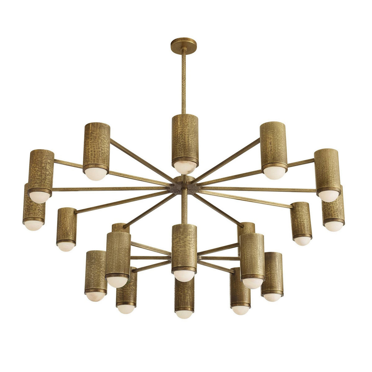 Arteriors - DLC55 - 20 Light Chandelier - Loryn - Antique Brass/White