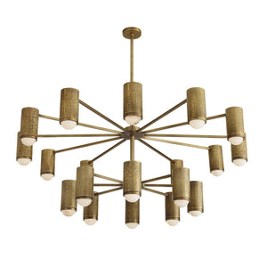 Arteriors - DLC55 - 20 Light Chandelier - Loryn - Antique Brass/White
