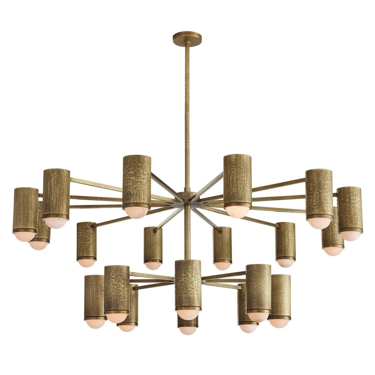 Arteriors - DLC55 - 20 Light Chandelier - Loryn - Antique Brass/White