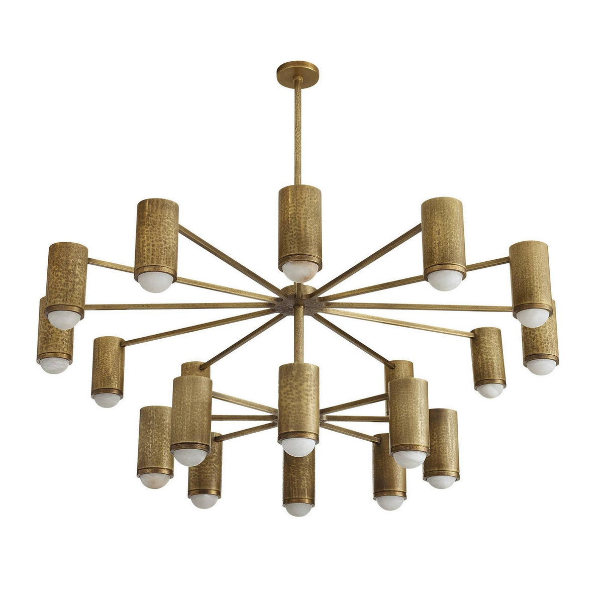 Arteriors - DLC55 - 20 Light Chandelier - Loryn - Antique Brass/White