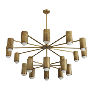 Arteriors - DLC55 - 20 Light Chandelier - Loryn - Antique Brass/White