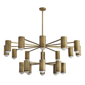 Arteriors - DLC55 - 20 Light Chandelier - Loryn - Antique Brass/White