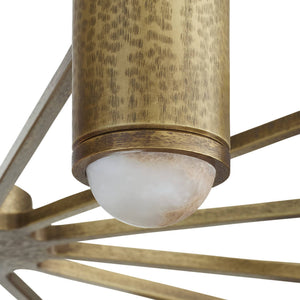 Arteriors - DLC55 - 20 Light Chandelier - Loryn - Antique Brass/White