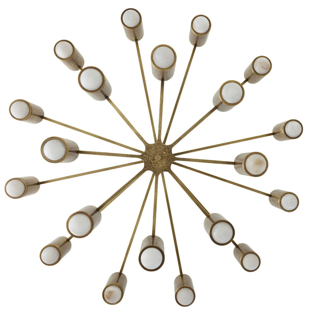 Arteriors - DLC55 - 20 Light Chandelier - Loryn - Antique Brass/White
