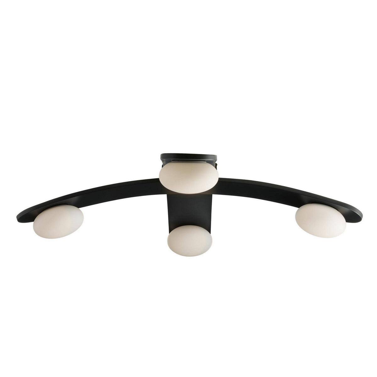 Arteriors - DFC26 - LED Flush Mount - Axia - Blackened Iron/Matte Opal