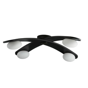 Arteriors - DFC26 - LED Flush Mount - Axia - Blackened Iron/Matte Opal