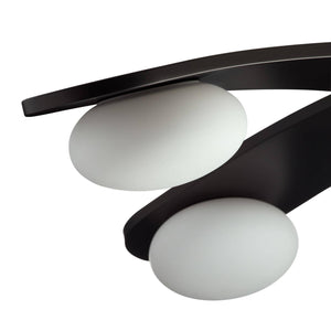 Arteriors - DFC26 - LED Flush Mount - Axia - Blackened Iron/Matte Opal