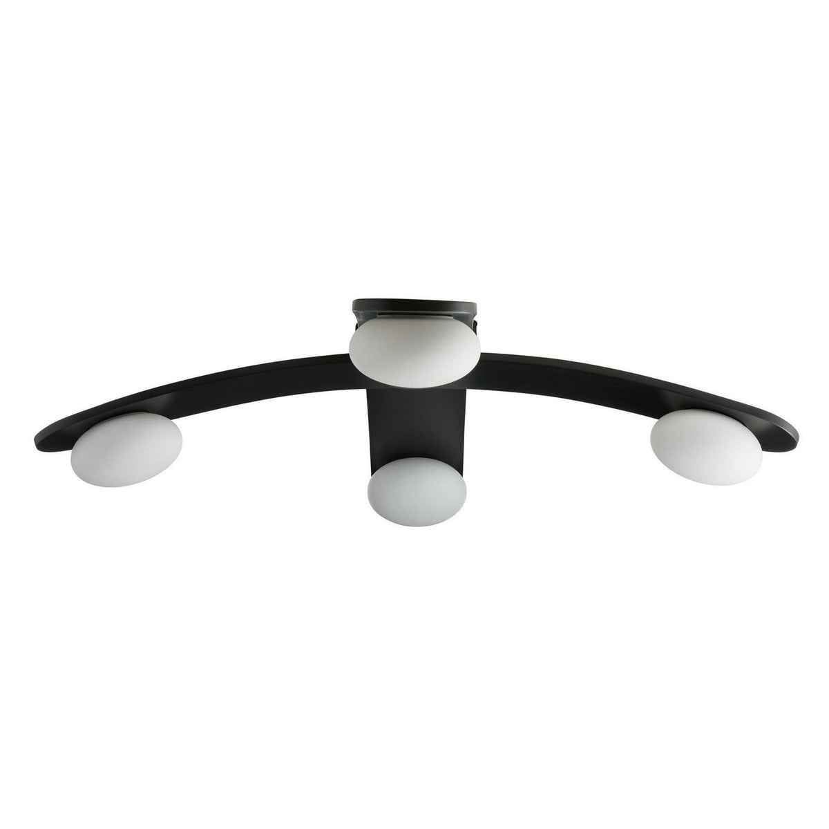 Arteriors - DFC26 - LED Flush Mount - Axia - Blackened Iron/Matte Opal