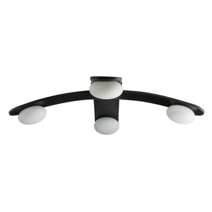 Arteriors - DFC26 - LED Flush Mount - Axia - Blackened Iron/Matte Opal