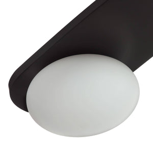 Arteriors - DFC26 - LED Flush Mount - Axia - Blackened Iron/Matte Opal