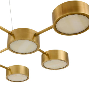 Arteriors - DLC50 - 12 Light Chandelier - Wright Grid - Antique Brass/White