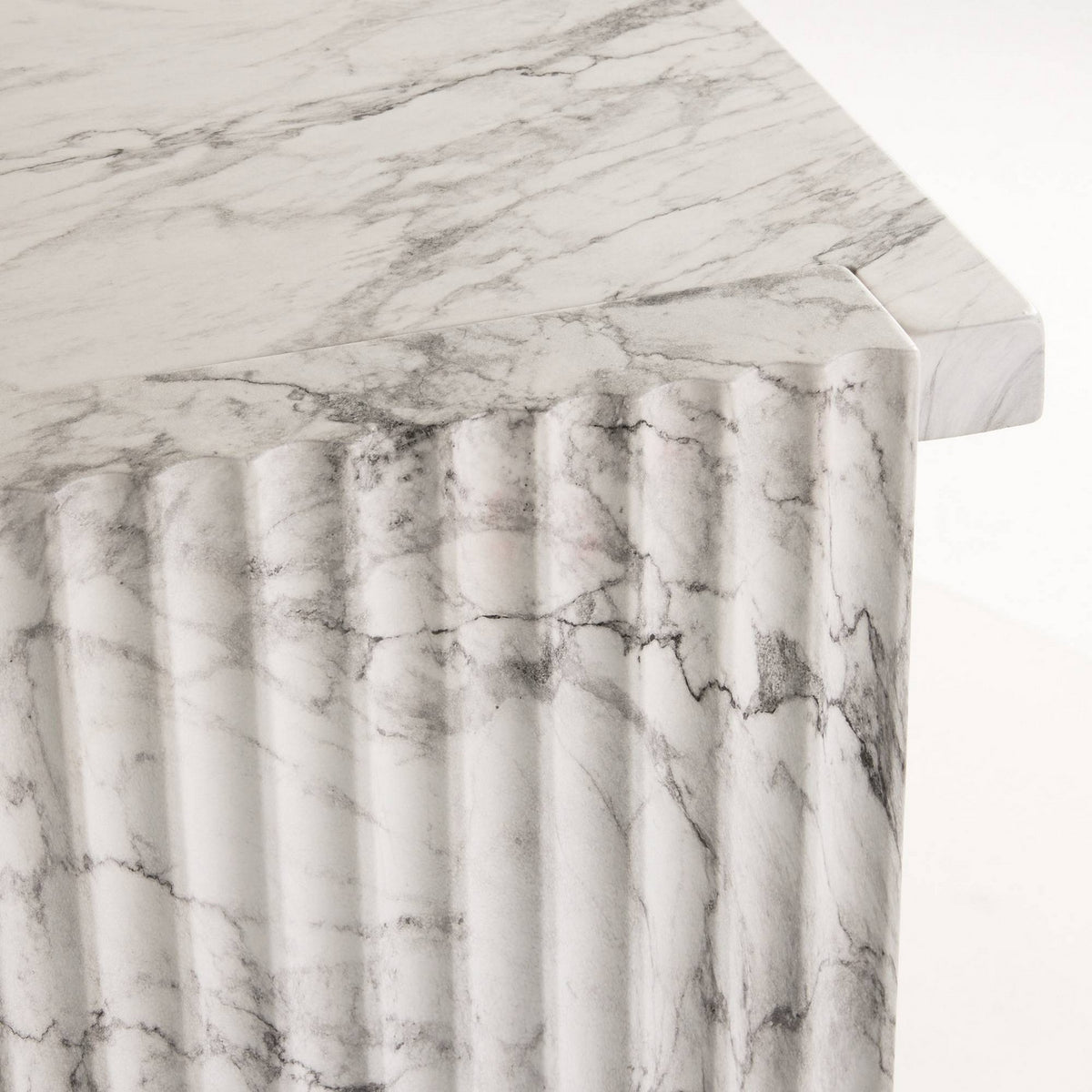 Arteriors - FLS13 - Console - Antonine - White Faux Marble
