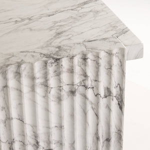 Arteriors - FLS13 - Console - Antonine - White Faux Marble