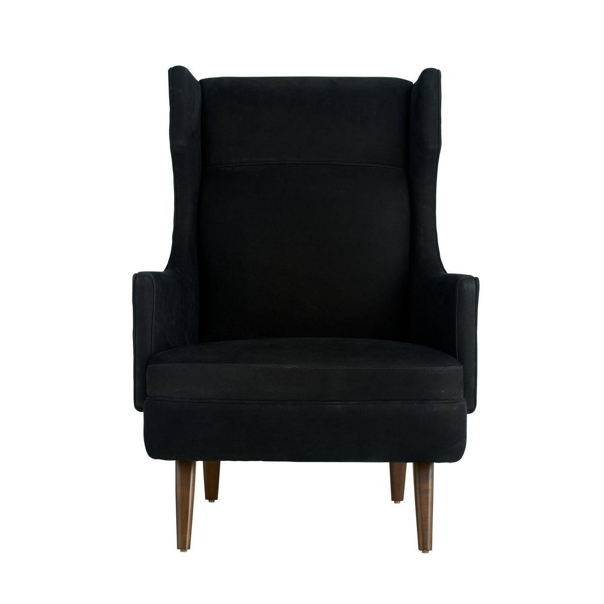 Arteriors - FRU16 - Chair - Budell - Noir Nubuck/Dark Walnut