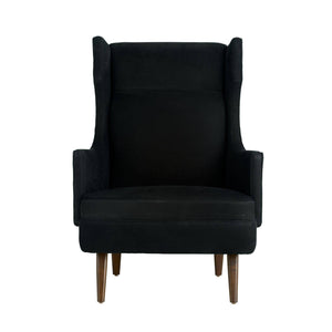 Arteriors - FRU16 - Chair - Budell - Noir Nubuck/Dark Walnut
