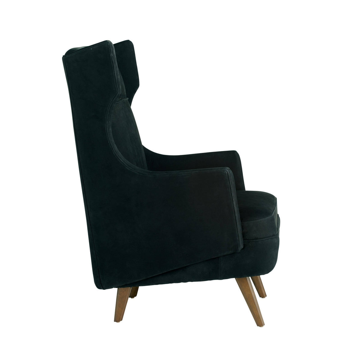 Arteriors - FRU16 - Chair - Budell - Noir Nubuck/Dark Walnut
