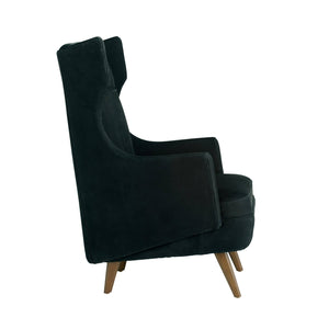 Arteriors - FRU16 - Chair - Budell - Noir Nubuck/Dark Walnut