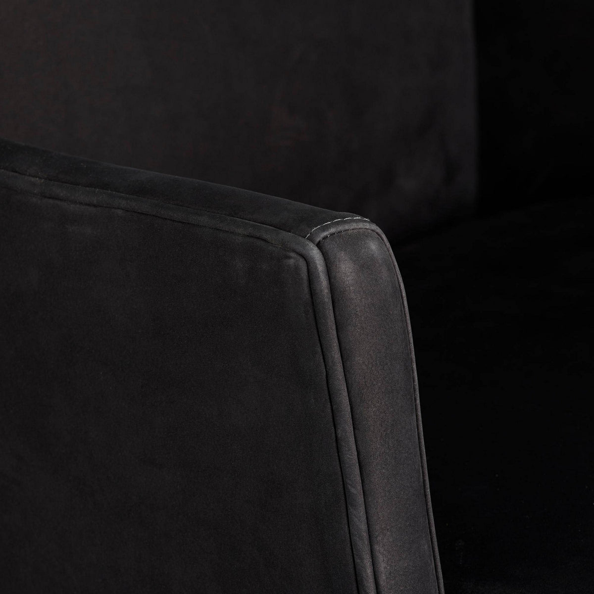 Arteriors - FRU16 - Chair - Budell - Noir Nubuck/Dark Walnut