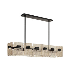 Arteriors - DLC49 - Six Light Linear Chandelier - Vetrina - Molten Umber/English Bronze
